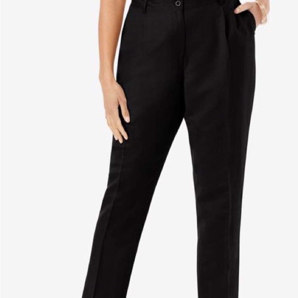 Linen Pleat-Front Pant
